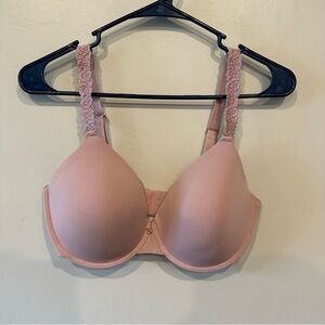 Natori rose dream custom coverage underwires t-shirt pink bra 34DDD